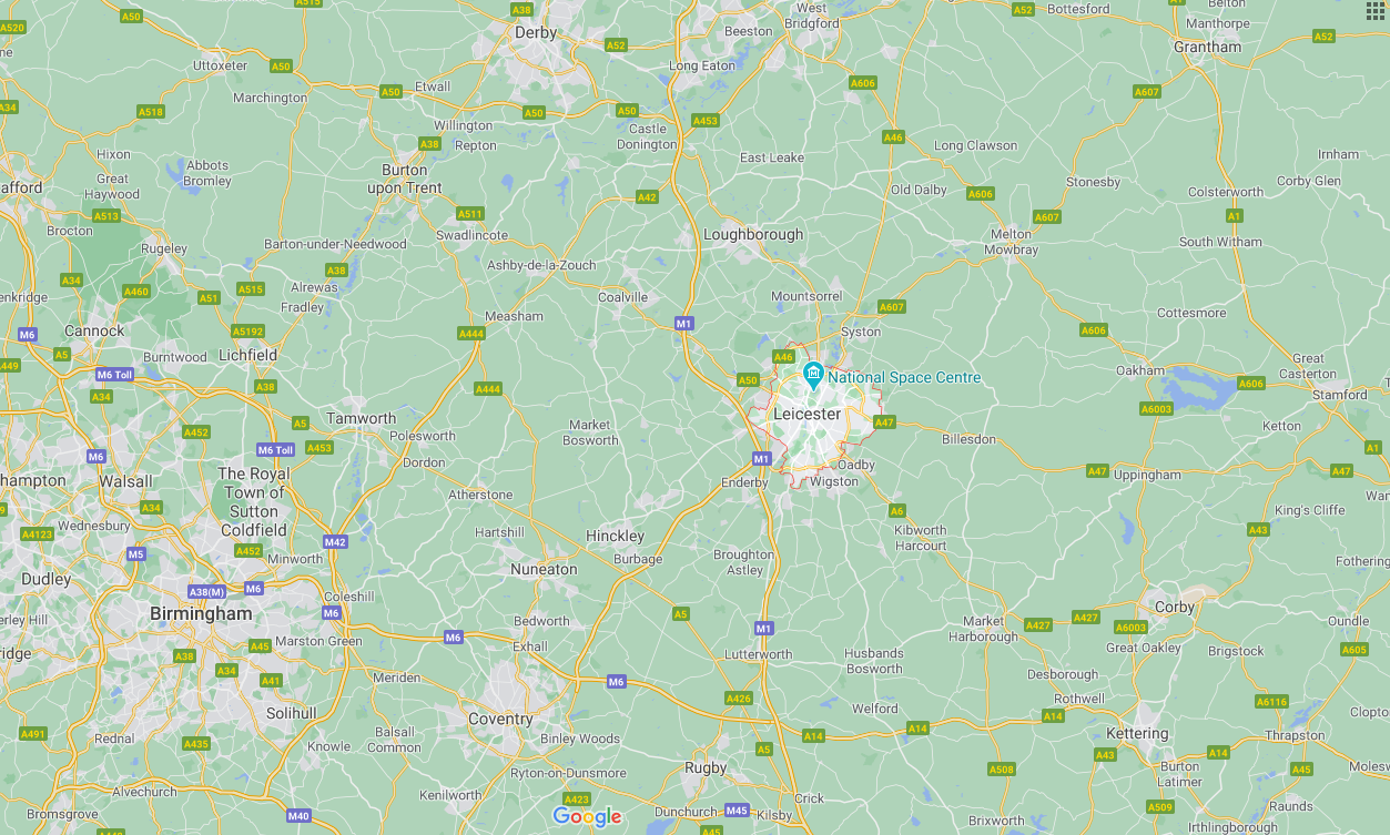 Leicester map